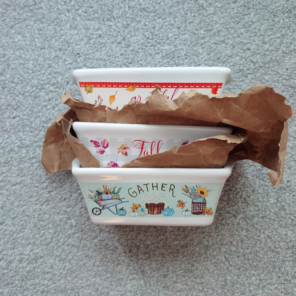 Royal Norfolk Harvest 3 Pieces Set Mini Loaf Baking Dish